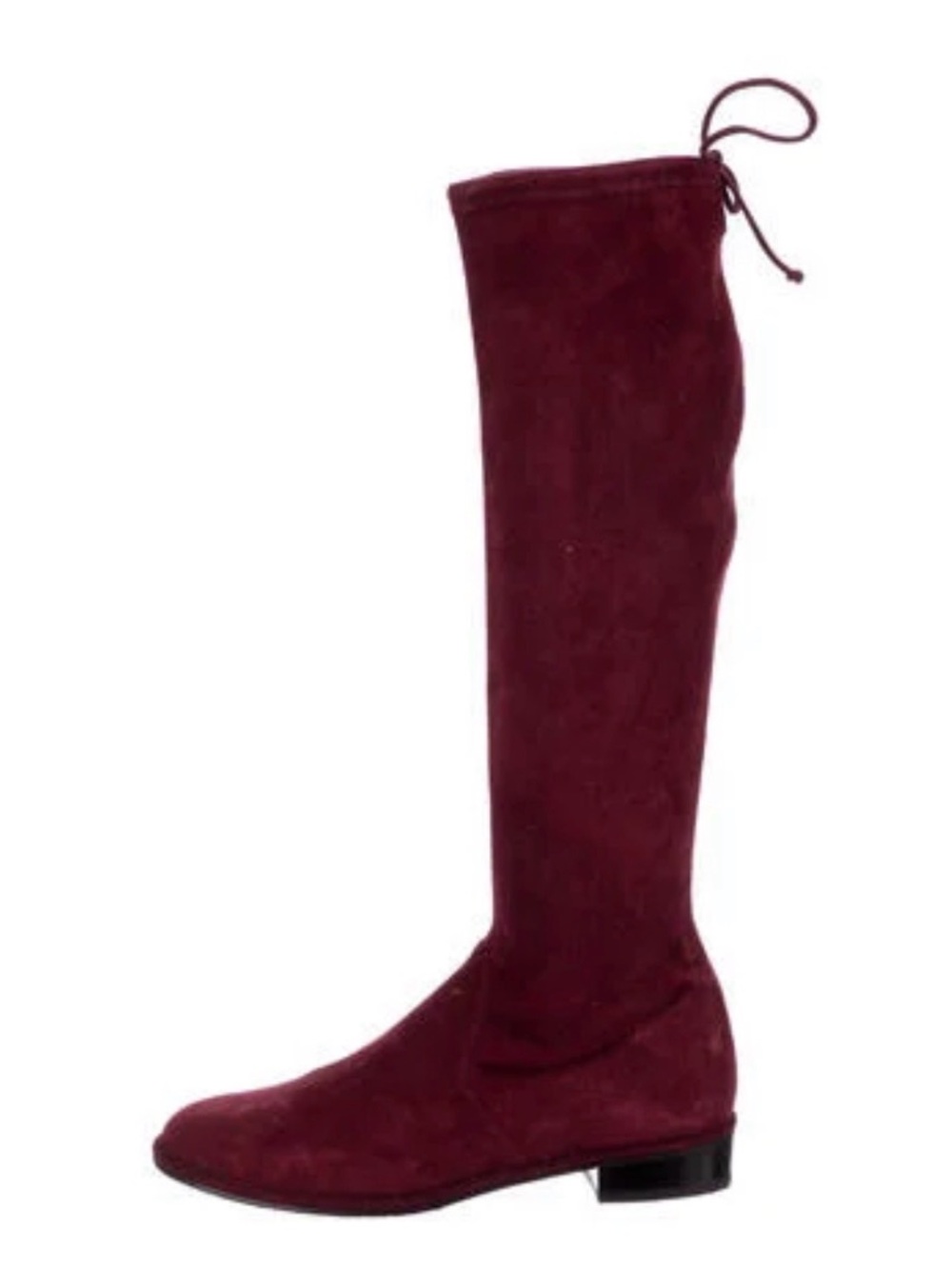 Stuart Weitzman Wine Red Suede Knee-High Boots